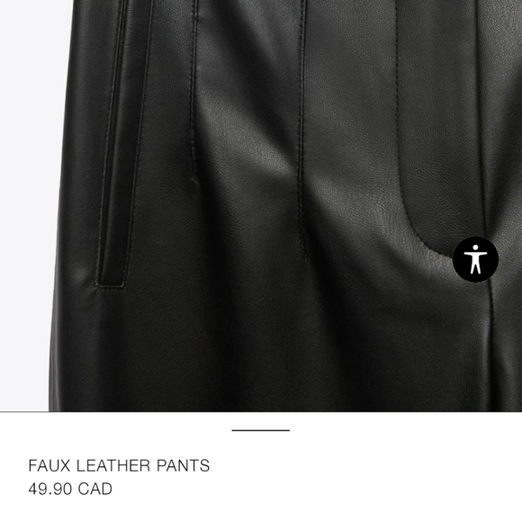 NWT FAUX LEATHER PANTS - Picture 6 of 10